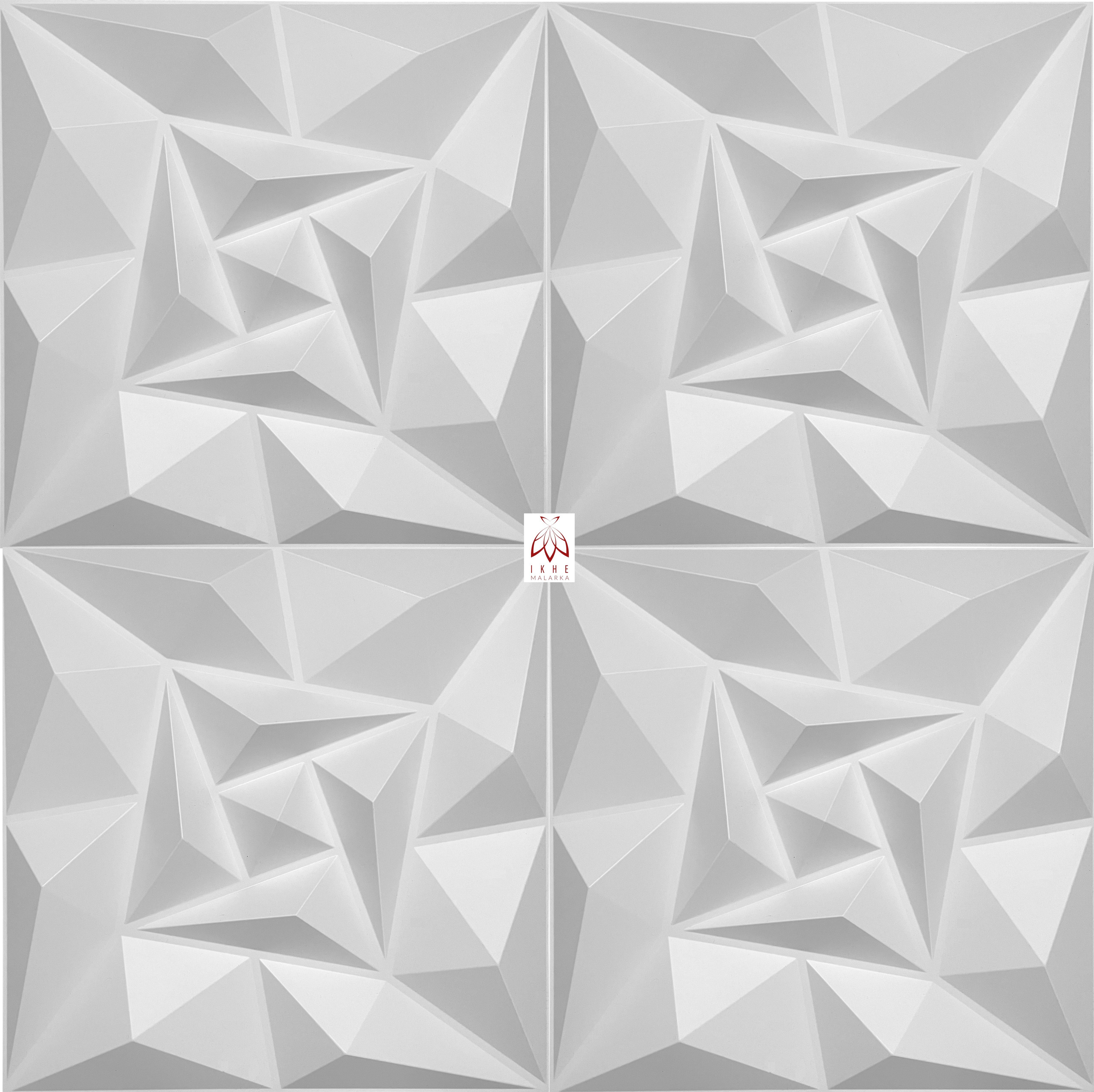 IKHEMalarka 3D Wandpaneel 3D Paneele PVC Kunststoffpaneele, BxL: 50,00x50,00 cm, 0,25 qm, (1 Stück, 3D Wandpaneele Deckenpaneele) hochwertige & harte PVC 3D Platten Wand & Decke