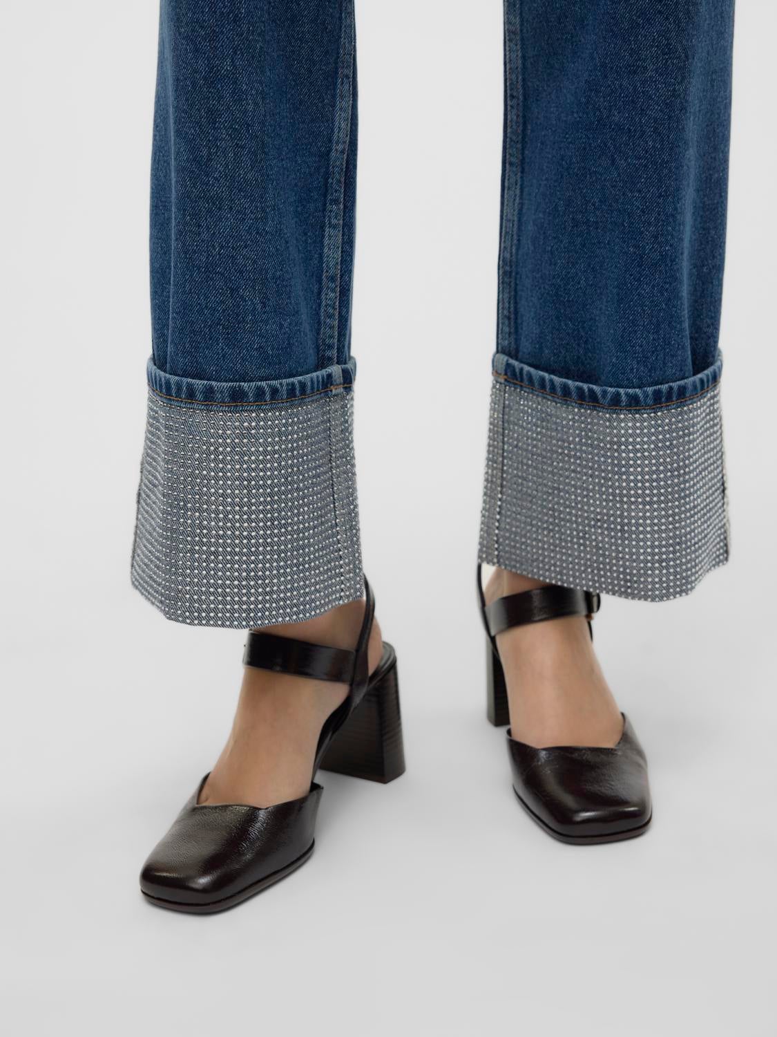 VMCHLOE Hohe Taille Weiter Beinschnitt Jeans
