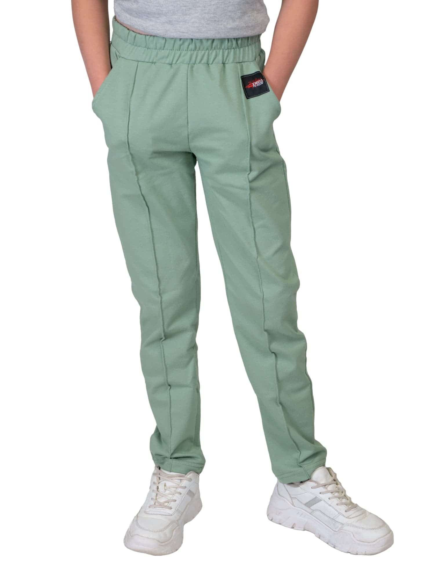 KMISSO Sporthose Mädchen Stoff Freizeithose (1-tlg) Casual