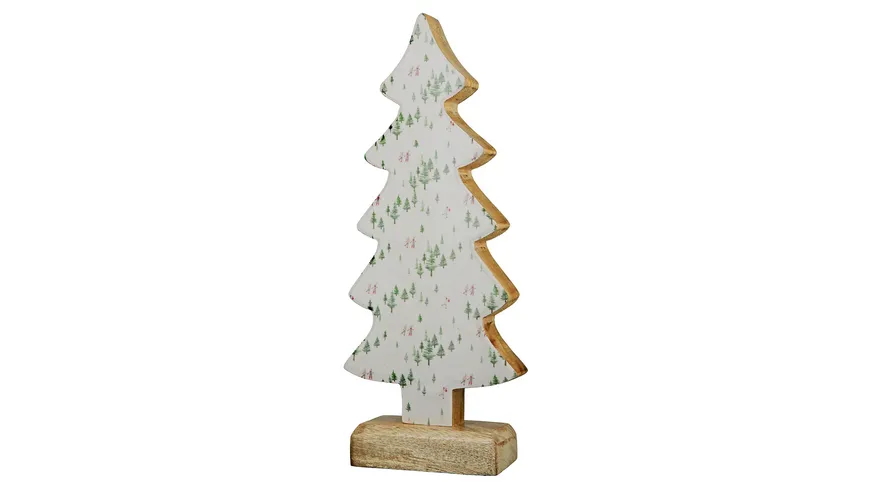 GILDE Holz Baum Winterkinder H=30cm