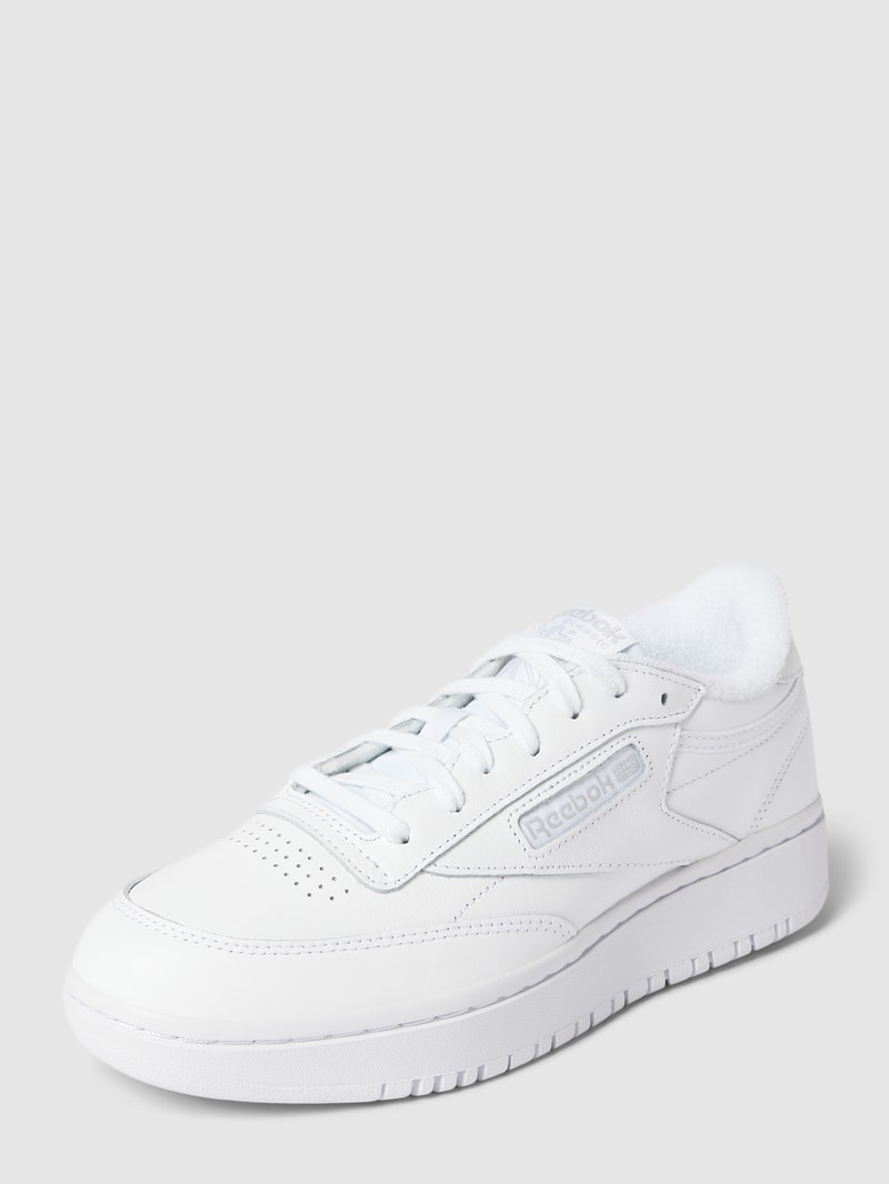 Sneaker mit Futter aus Frottee Modell 'Club C' in weiß