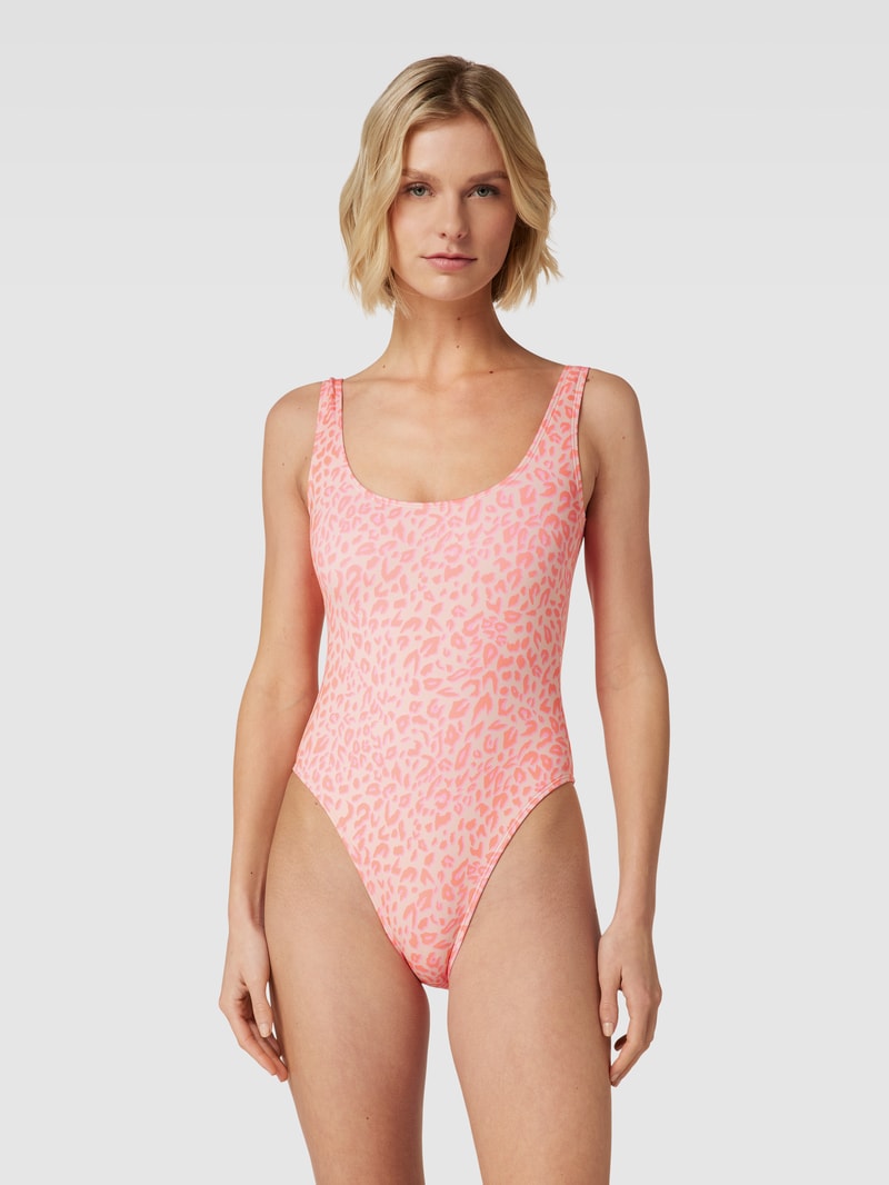 Badeanzug mit Animal-Print Modell 'LEI LOW ONE PIECE' in orange