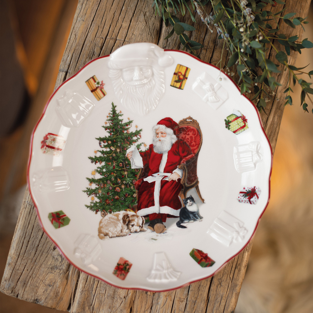 Villeroy & Boch Cpe déco relief Père Noël, liste cadeaux Toy's Fantasy Bol
