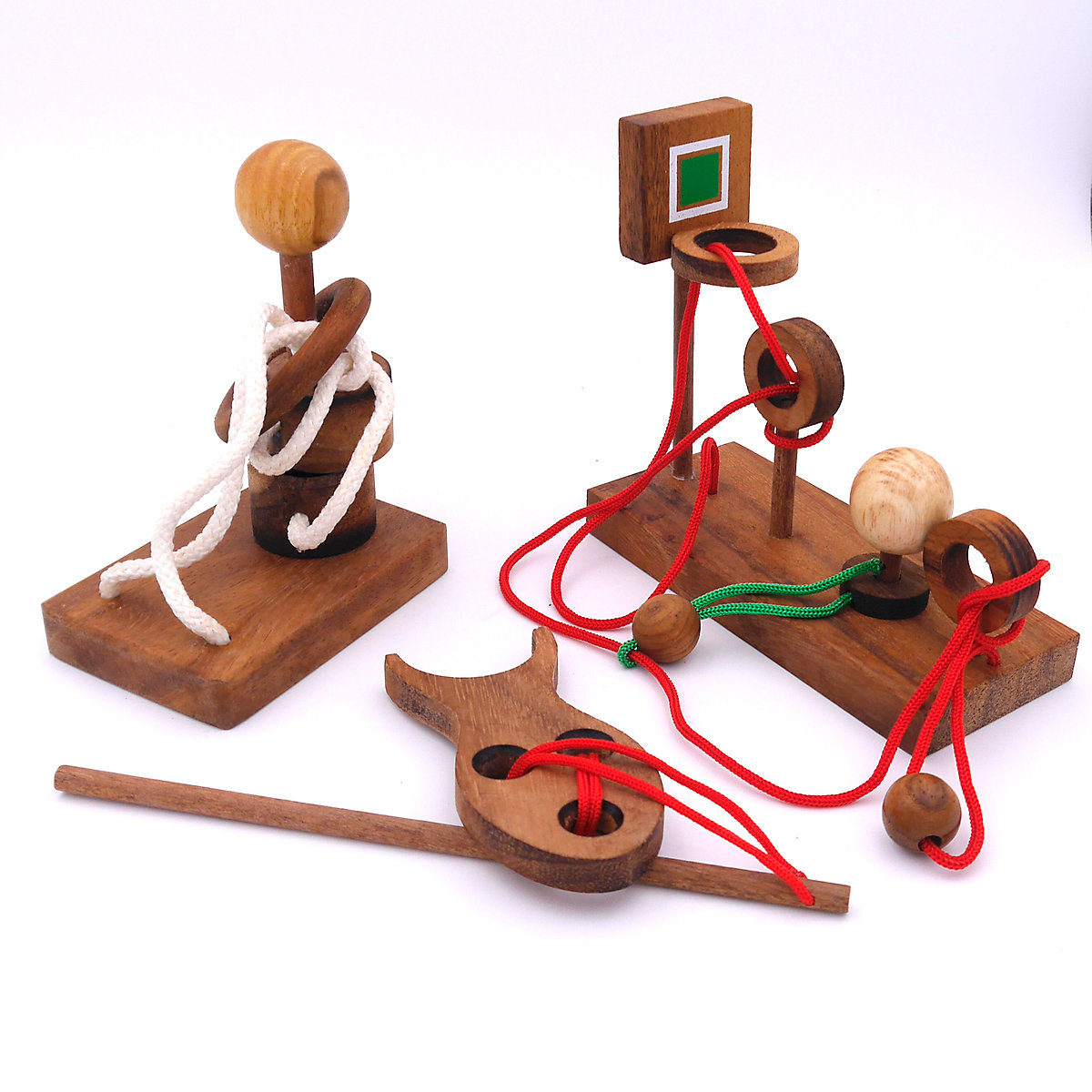 Seilpuzzle-Set mit unterschiedlichen, kniffligen Knobelspielen für Kinder und Erwachsene