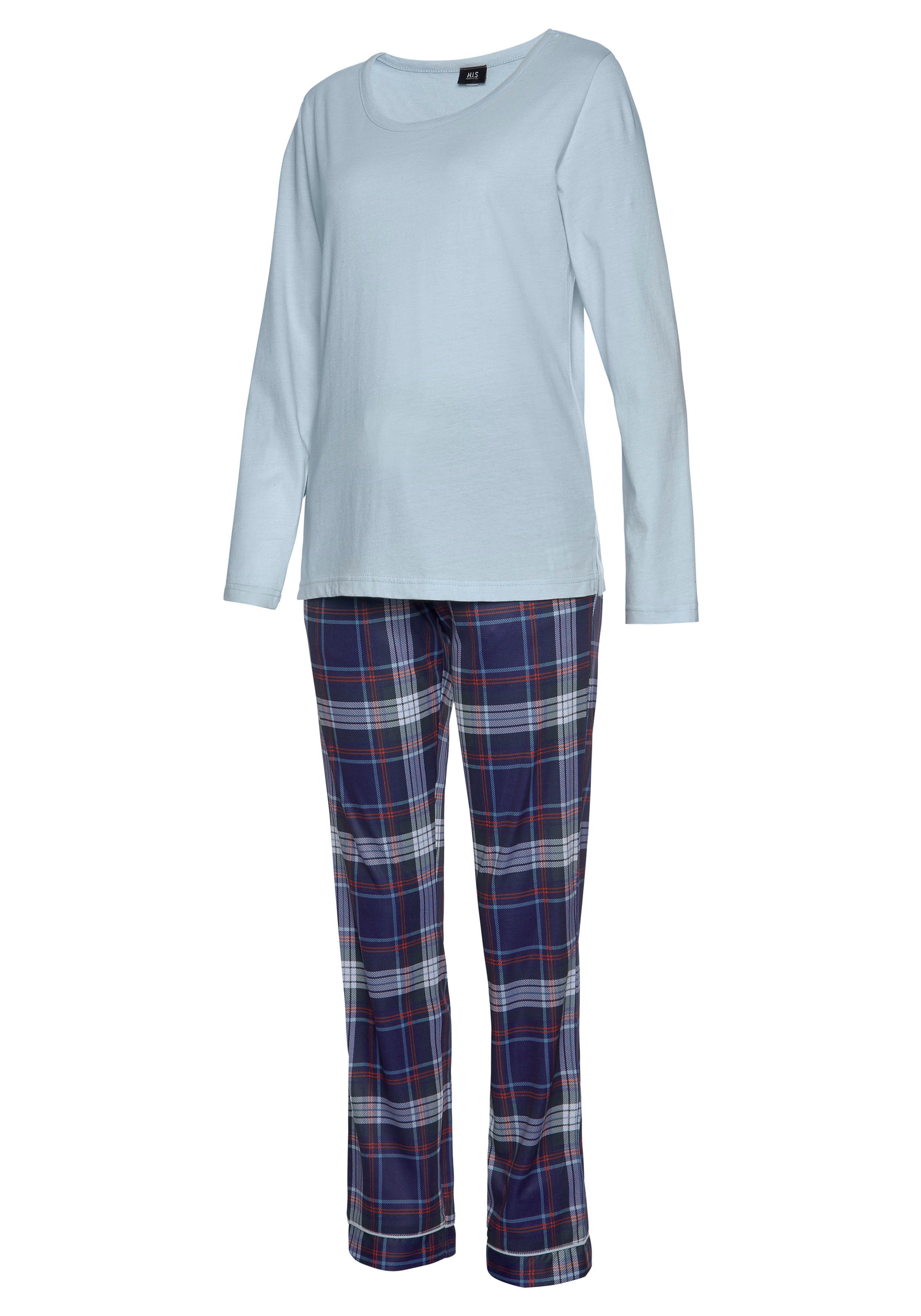 H.I.S Pyjama (2 tlg., 1 Stück) mit karierter Schlafhose