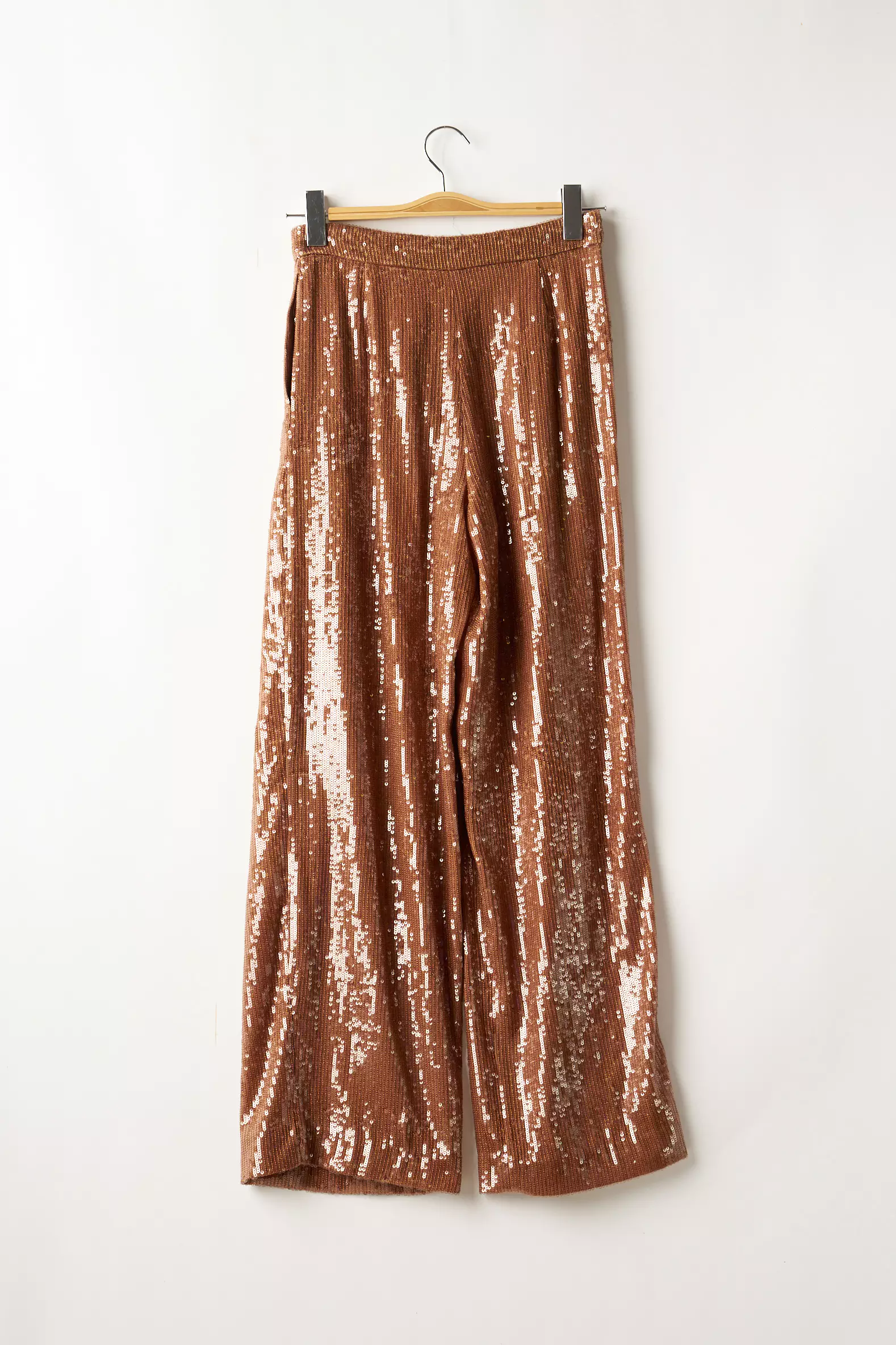 Zara Pantalons Larges Femme couleur marron