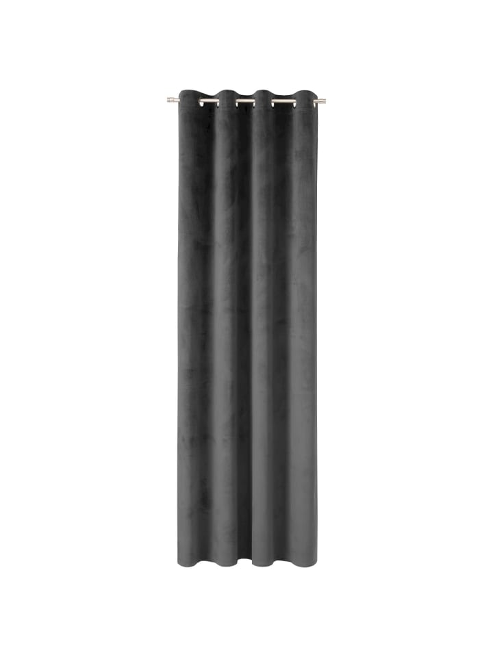 Tom Tailor TT Ösenvorhang VelvetSignature 140 x 250 cm in Anthrazit günstig kaufen 140 x 250 cm