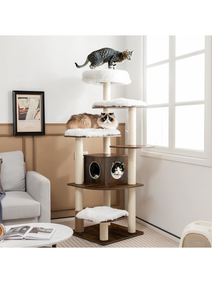 COSTWAY 175cm Kratzbaum in Braun günstig kaufen 175 cm