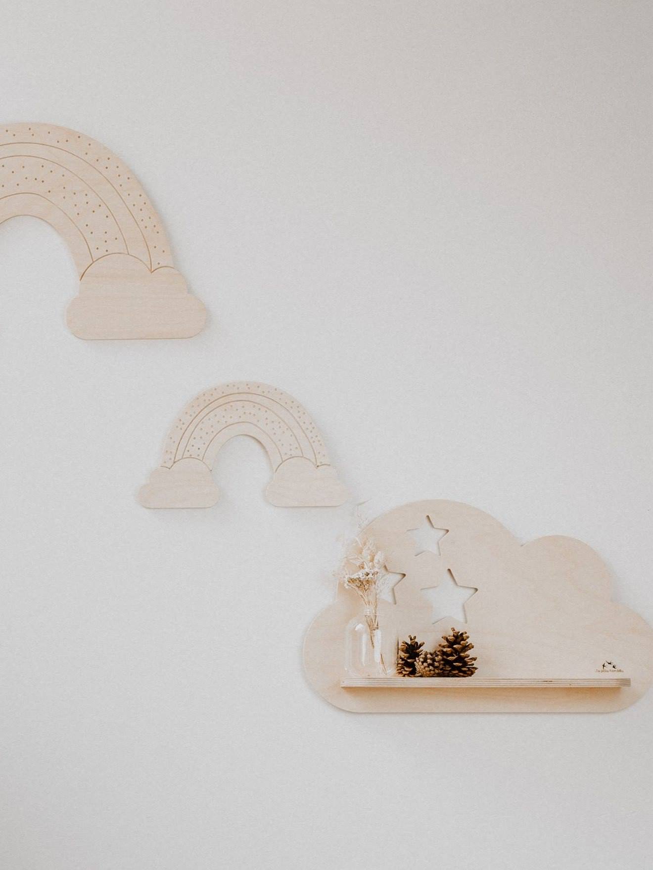 Les Petites Hirondelles Kinderzimmer Wandregal Wolke LES PETITES HIRONDELLES - natur