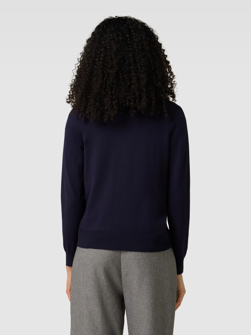 Strickcardigan mit tiefem V-Ausschnitt in dunkelblau