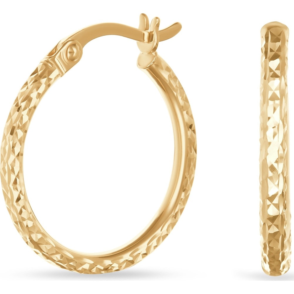 FAVS Créoles 375 Or jaune Boucles d'oreilles
