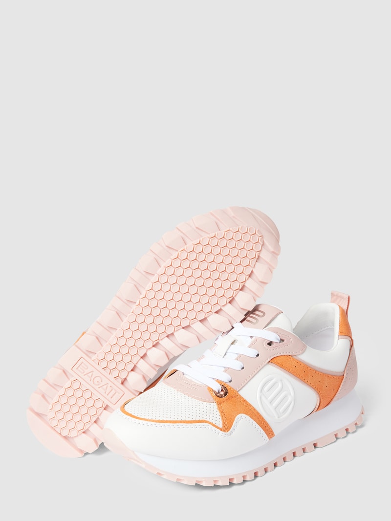 Sneaker mit Label-Details Modell 'Siena' in weiß