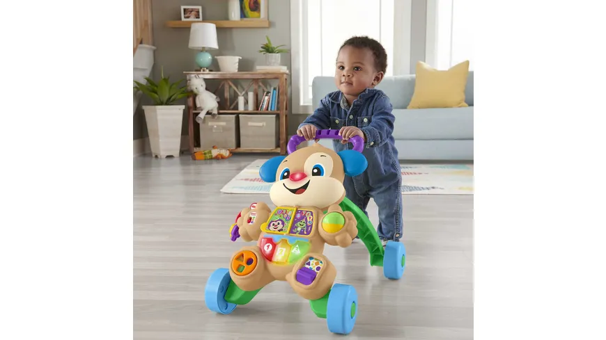 Fisher-Price Lernspaß Hündchens Lauflernwagen, Lauflernhilfe Baby, Laufwagen