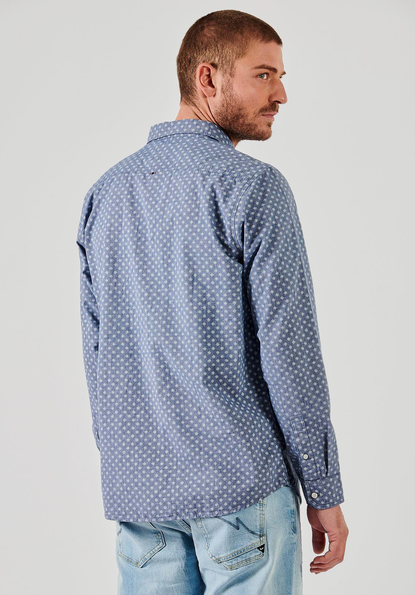 ROMAN  Chemise bleue homme 100% coton bio