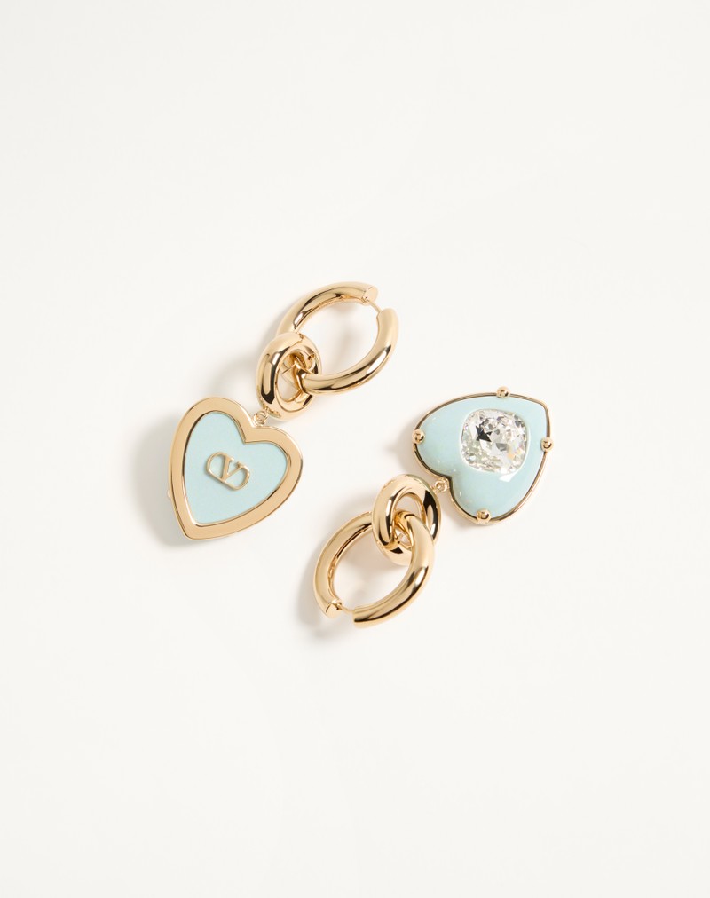 Boucles d'oreilles Coer Hyperbole en métal, résine et cristaux Swarovski®