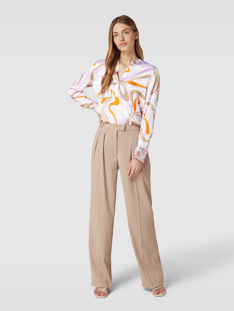 Bluse mit V-Ausschnitt in hellrosa