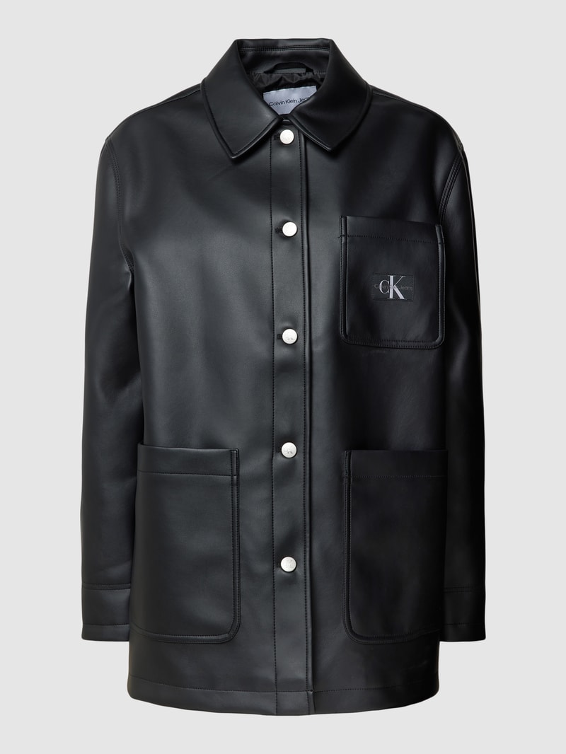 Jacke in Leder-Optik in black