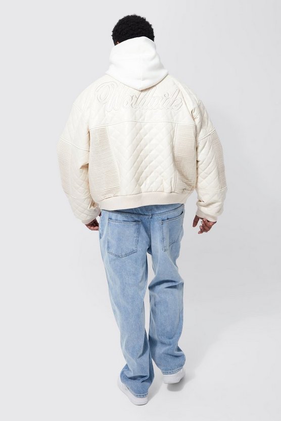 Plus gerade Jeans mit Applikation