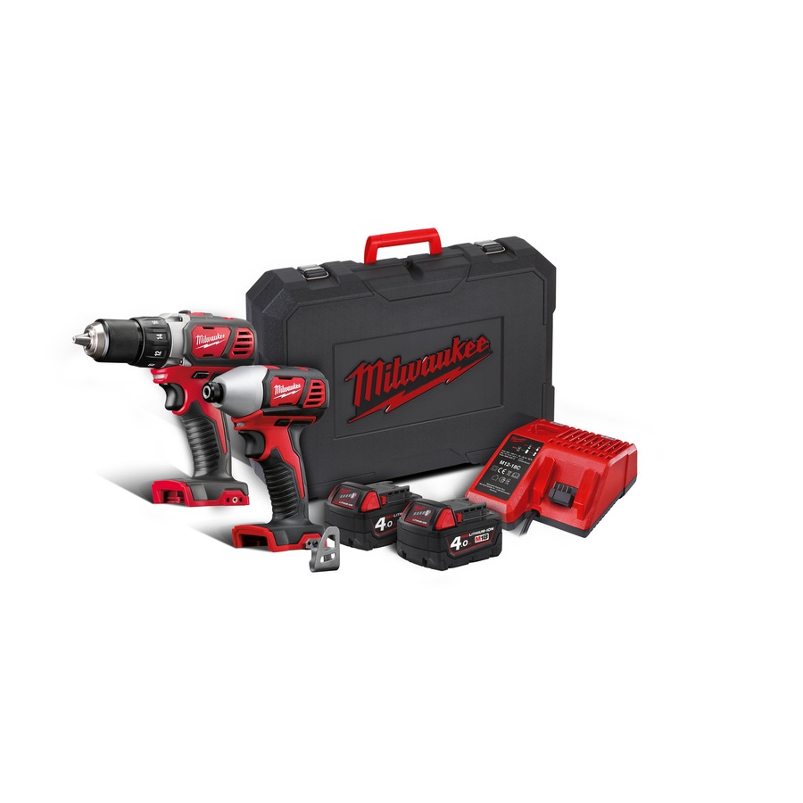 Milwaukee 4933447126 M18 BPP2D-402C Kombinirani set vrtalnika M18BDD + udarnega vijačnika M18BID 18V 4,0Ah Li-ion