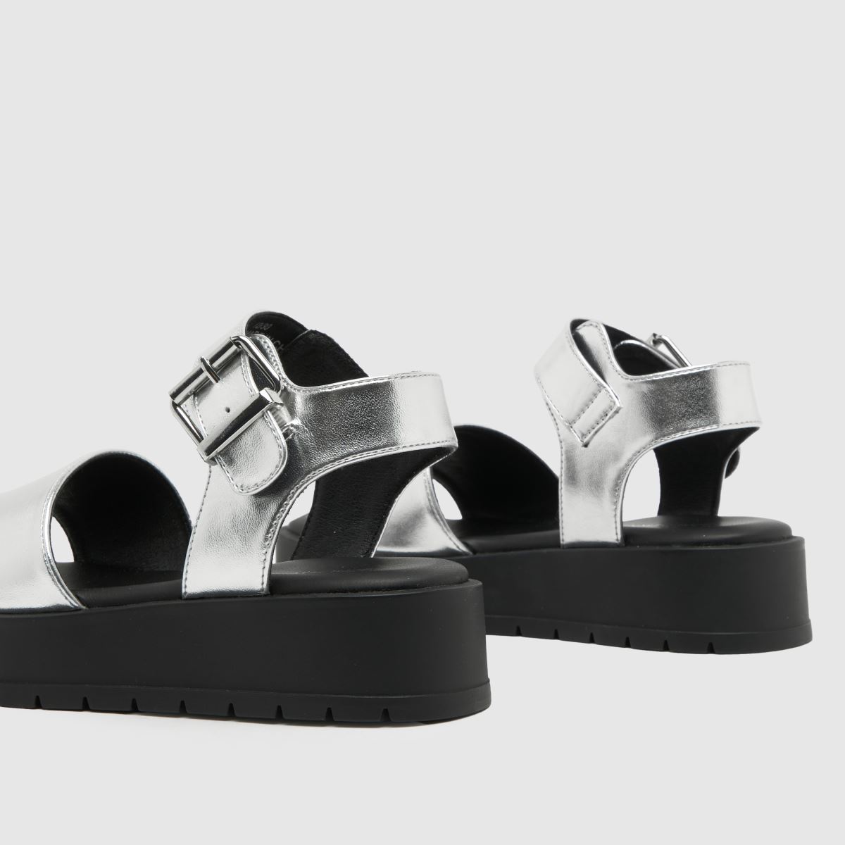 Schuh silverfärgade Trixie Chunky Junior-sandaler för flickor