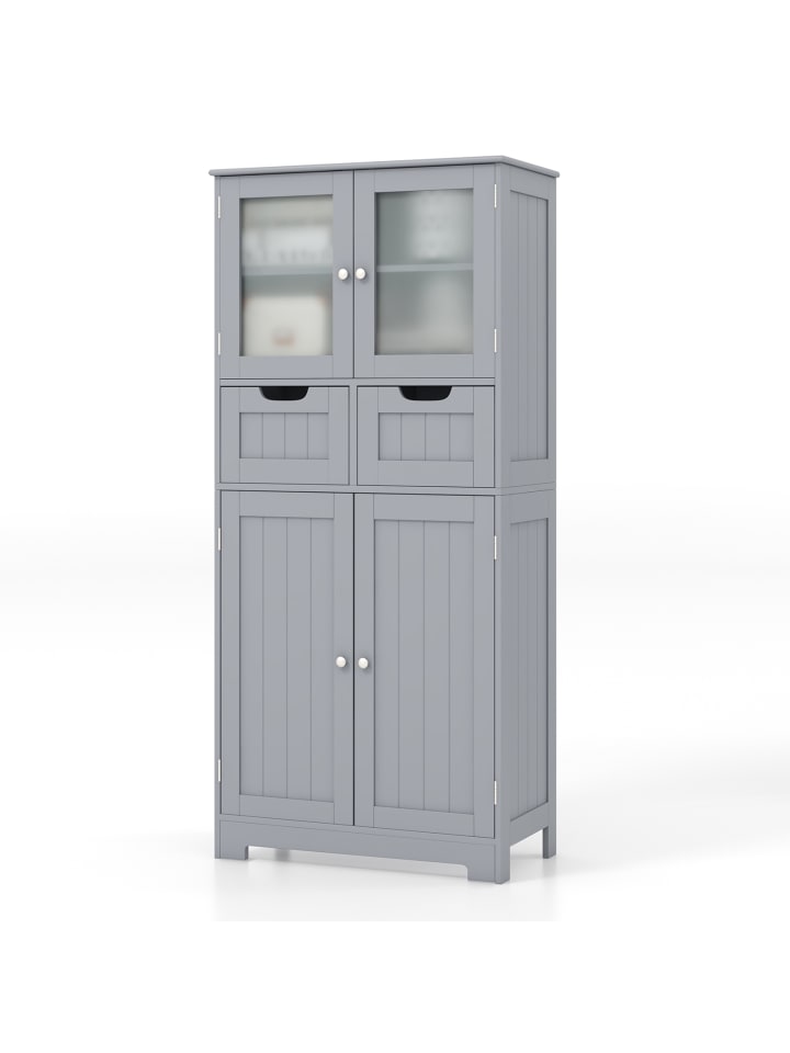 COSTWAY Badschrank mit 2 Schubladen in Grau günstig kaufen onesize