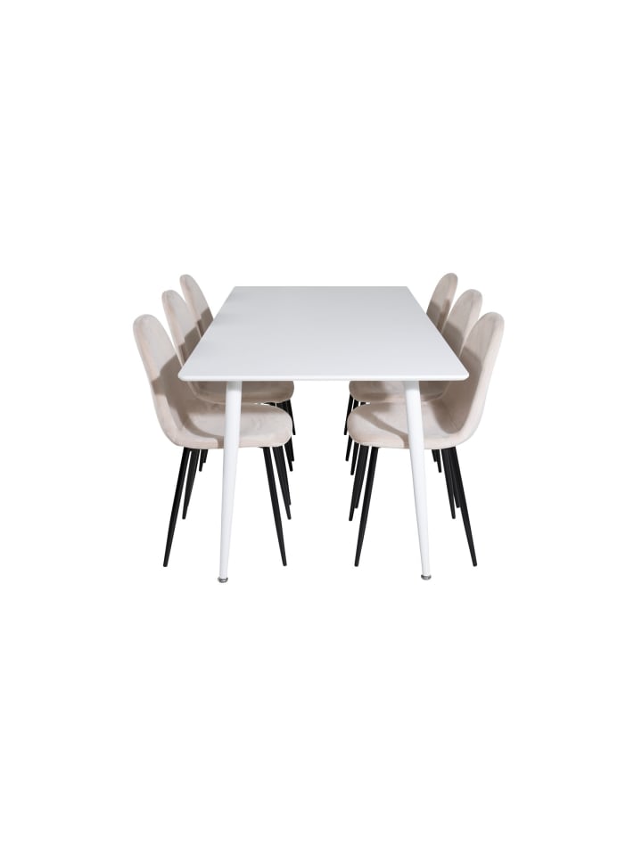 ebuy24 Essgruppe Polar 11 (7-teilig) Beige 90 x 180 cm günstig kaufen onesize