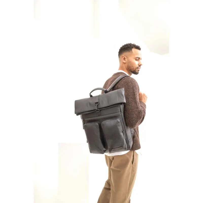 Jost STOCKHOLM Kurierrucksack mit Fronttasche - schwarz