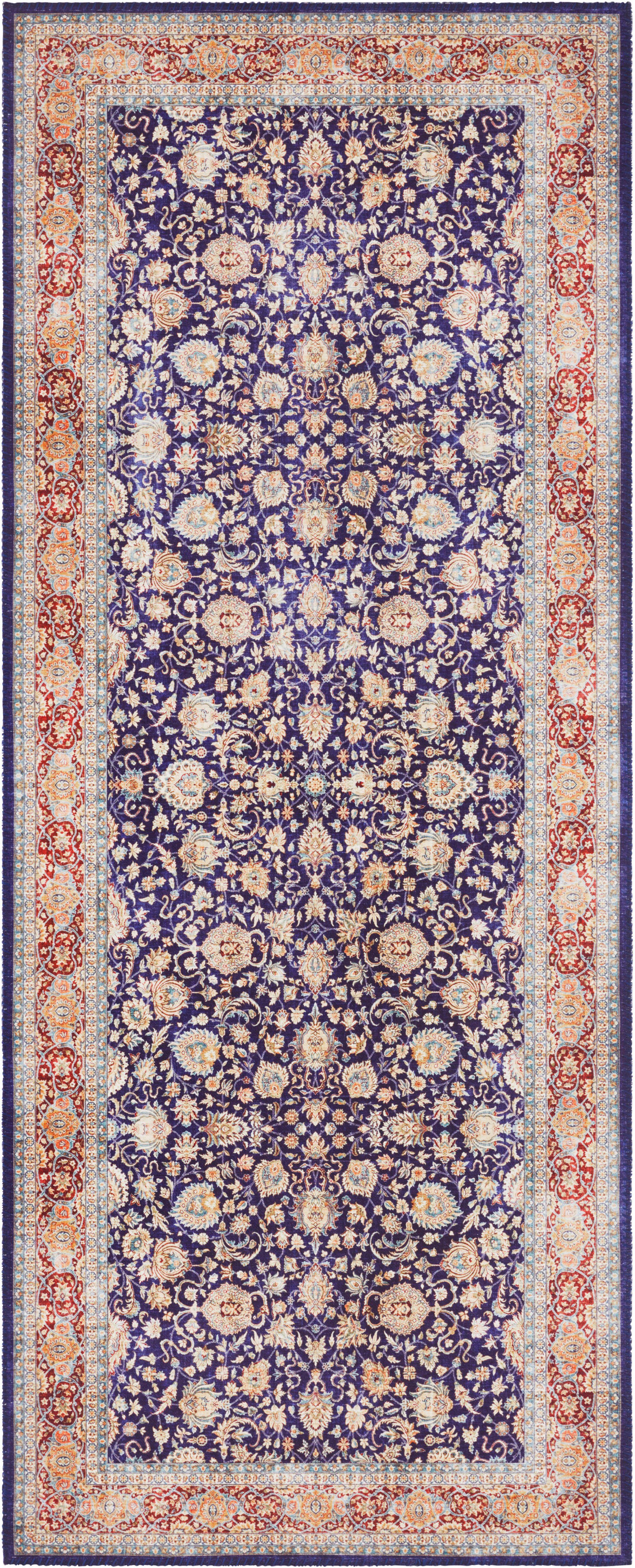 Läufer Keshan Maschad, ELLE DECORATION, rechteckig, Höhe: 5 mm, Orientalisch, Orient, Kurzflor, Vintage, Wohnzimmer, Schlafzimmer