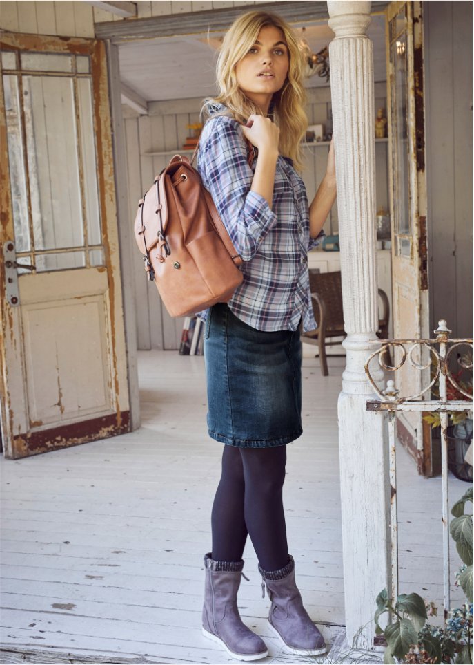 Flanell-Bluse