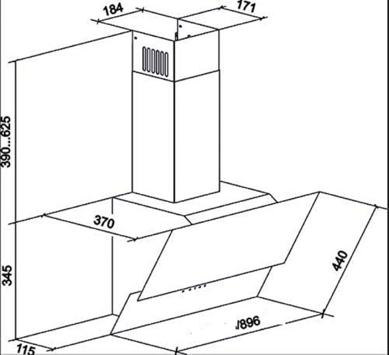 GURARI Induktions-Standherd E 913 BL+GCH 268 BL 9 Prime, Range Cooker 90 cm/ 121L+Dunstabzugshaube 90cm
