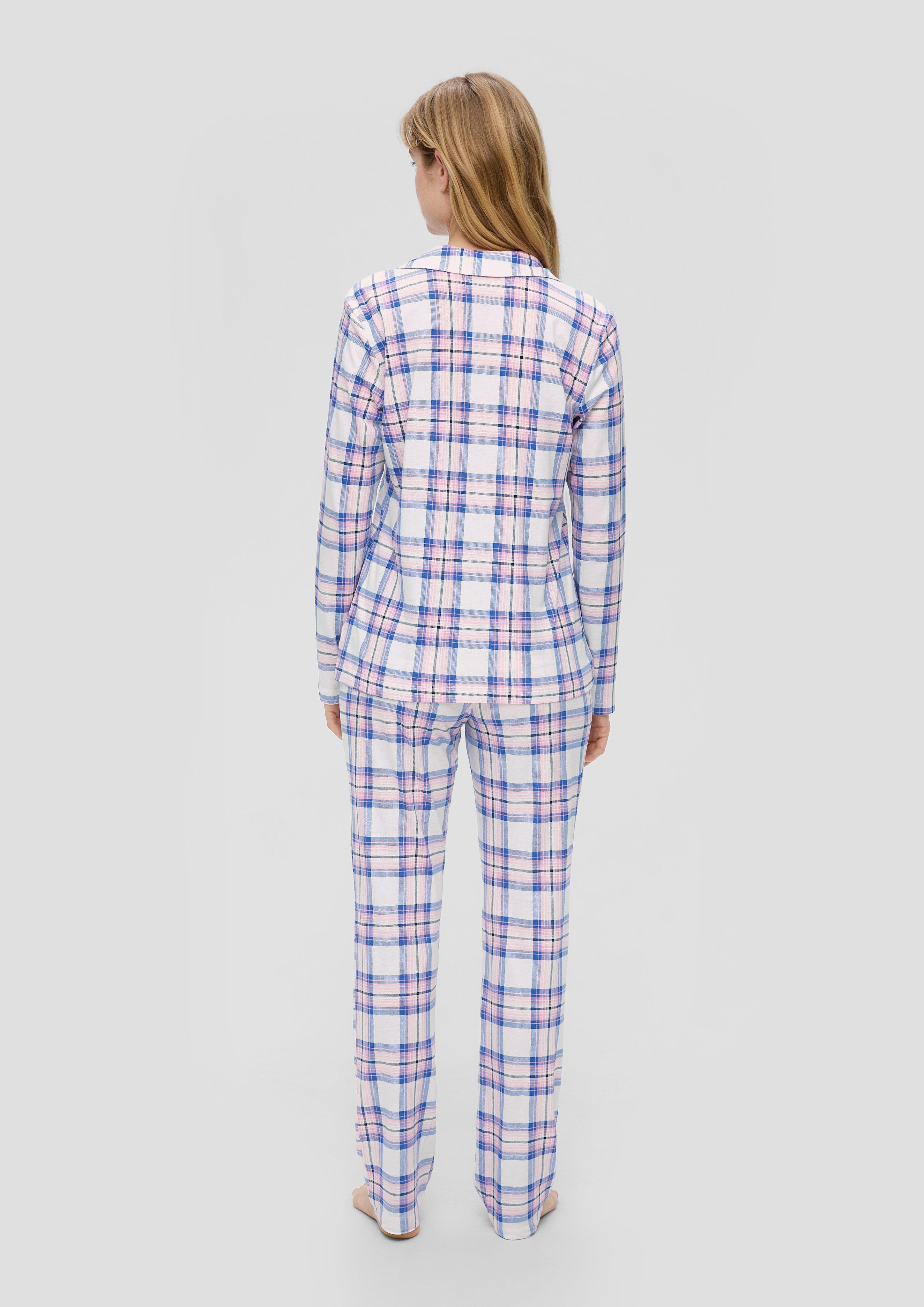 Kurzes Pyjama-Set mit Karo-Muster  6009455-9388