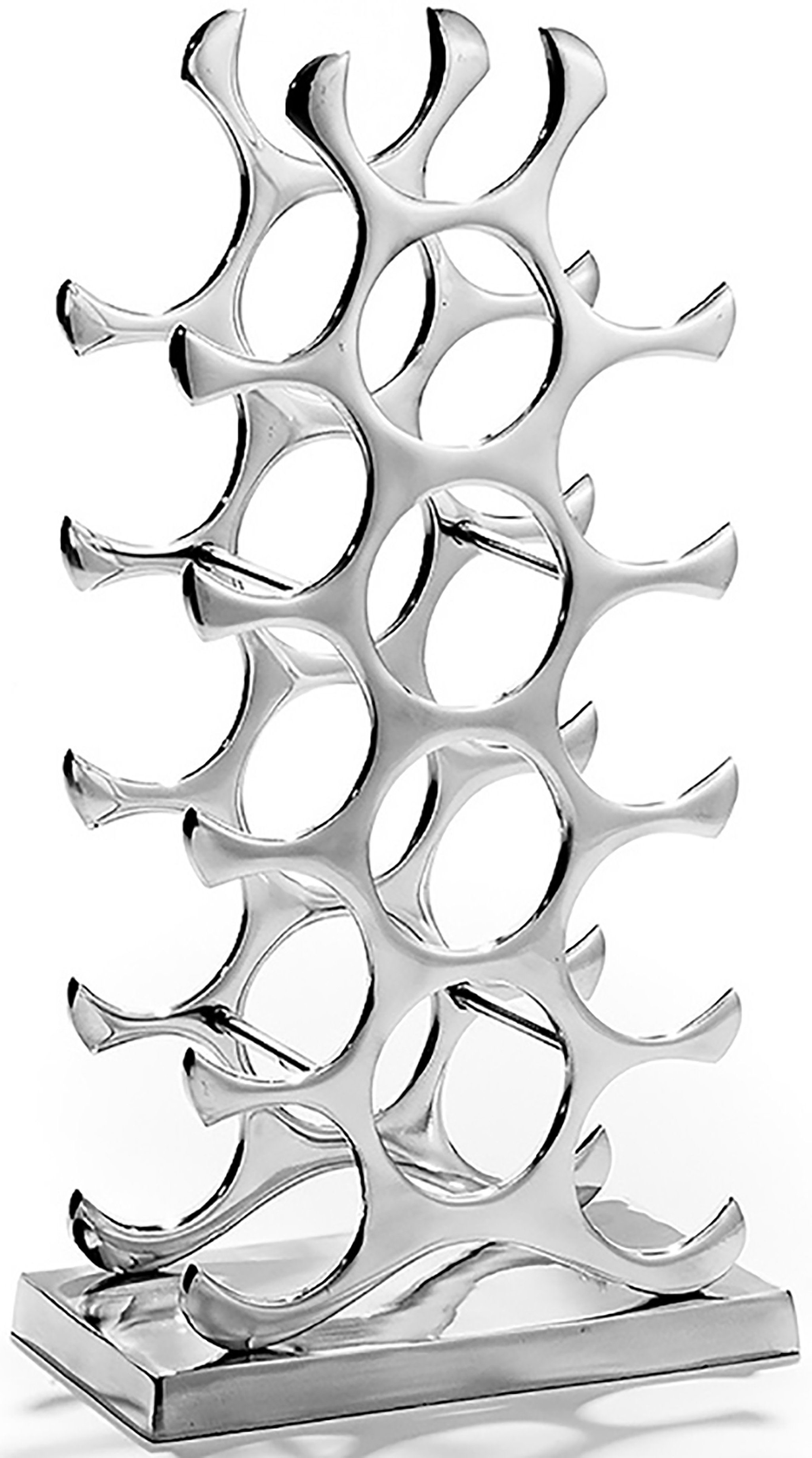 Kobolo Weinregal Flaschenhalter CIRCLE mit Standfuß für 15 Flaschen