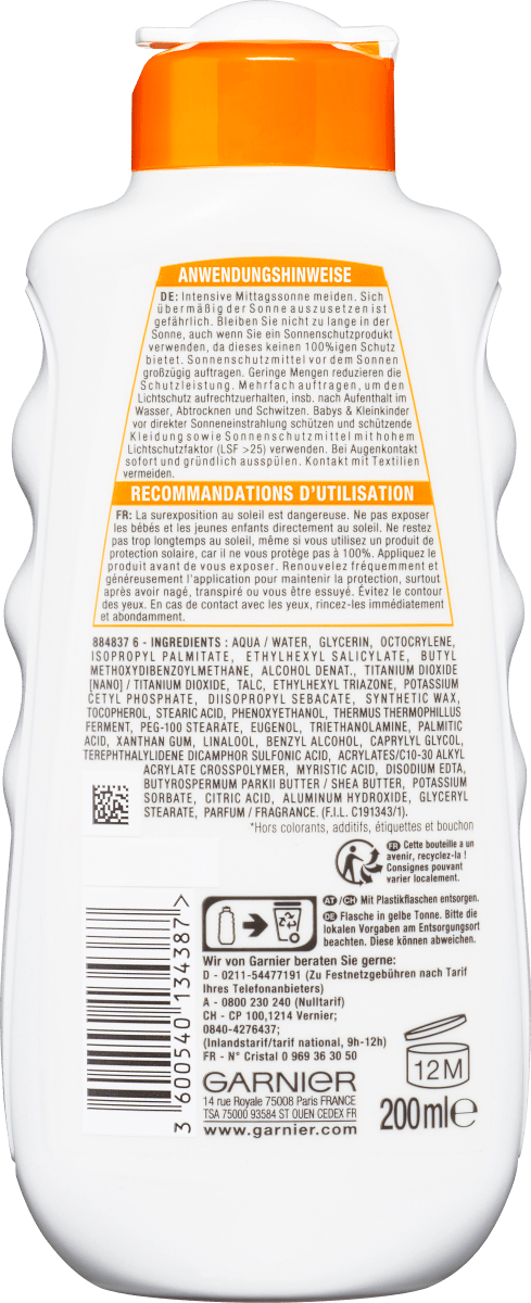 Sonnenmilch Hydra 24h feuchtigkeitsspendend, LSF 30, 200 ml