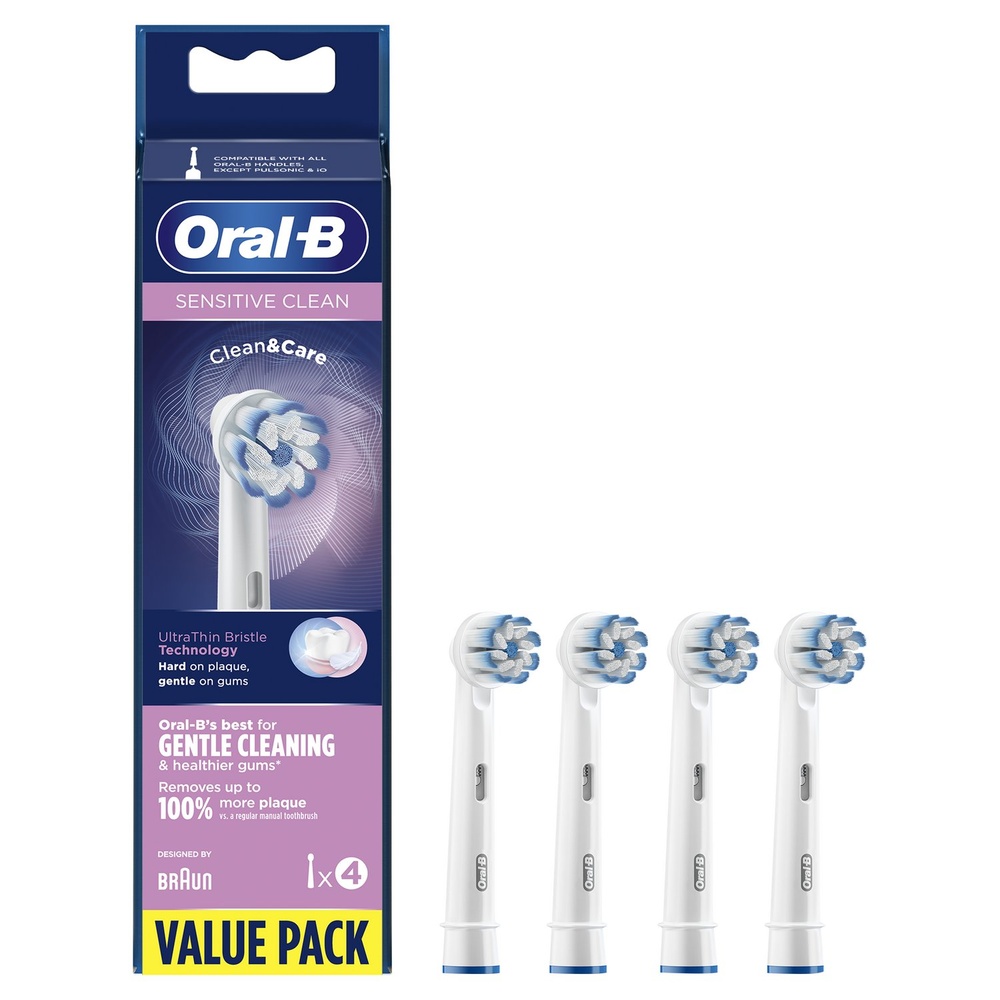 oral-b Oral-B Sensitive Clean Brossette, 4 Brossettes De Rechange