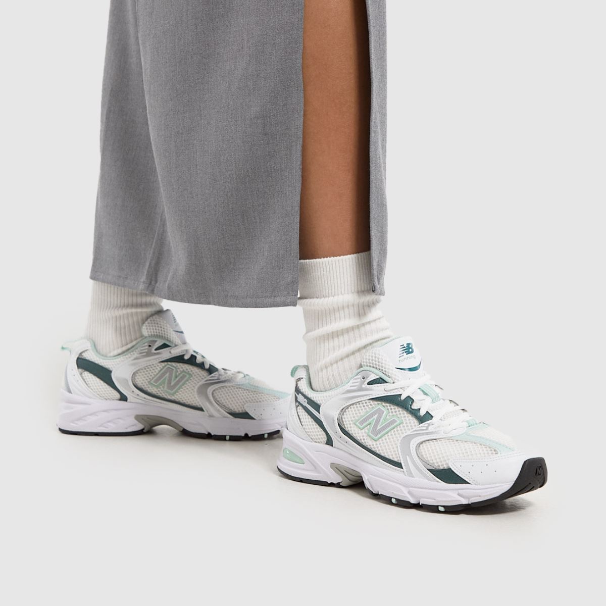 New Balance 530 sportcipő fehér és zöld színben