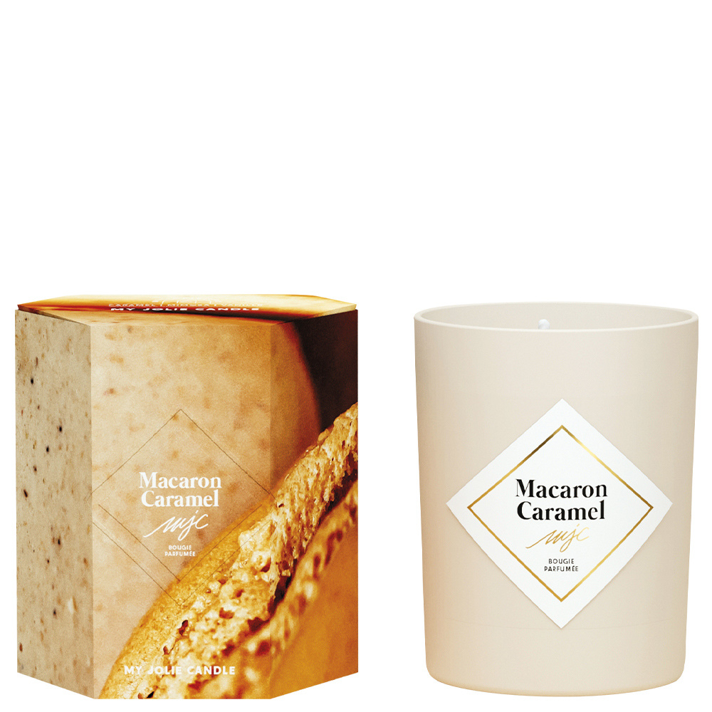 my jolie candle Bougie macaron caramel Bougie