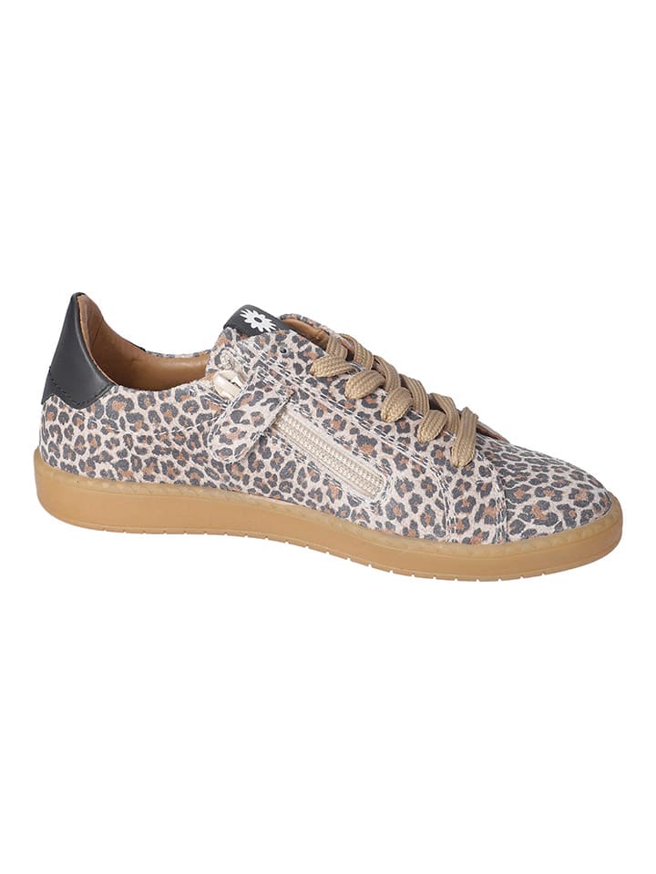 Ricosta Leder-Sneakers in Beige/ Braun günstig kaufen