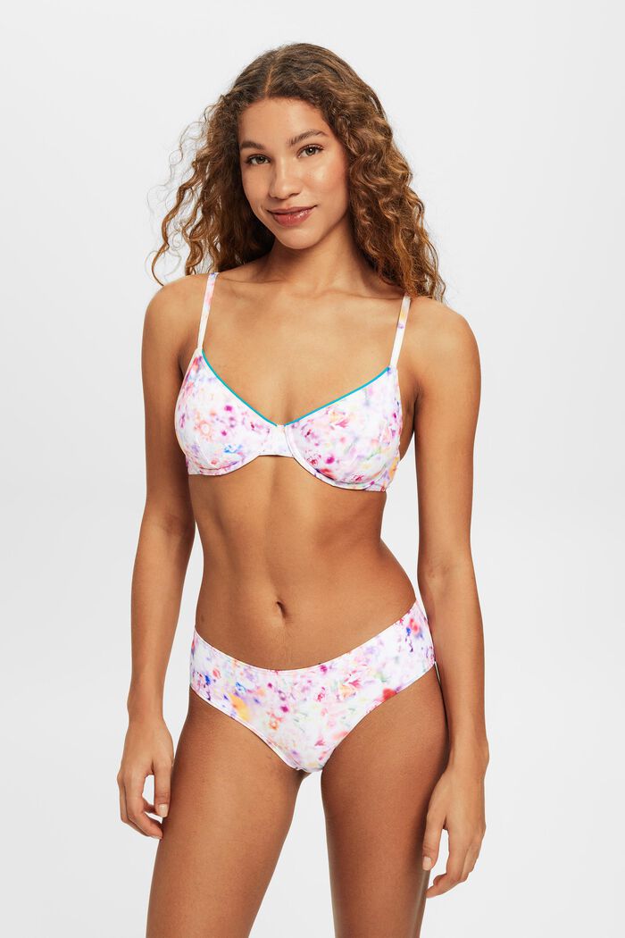 Bikini-Top mit Bügel-Cups und floralem Print