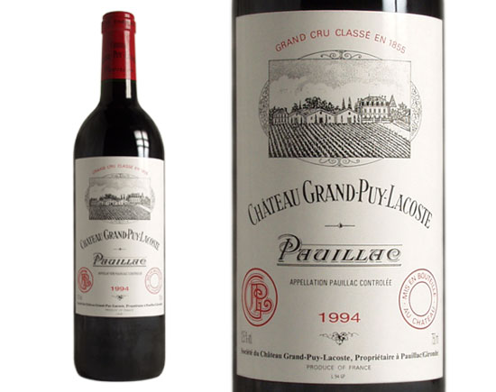 Château Grand-Puy-Lacoste Rouge 1994, Cinquième Cru Classé En 1855 Bordeaux Pauillac