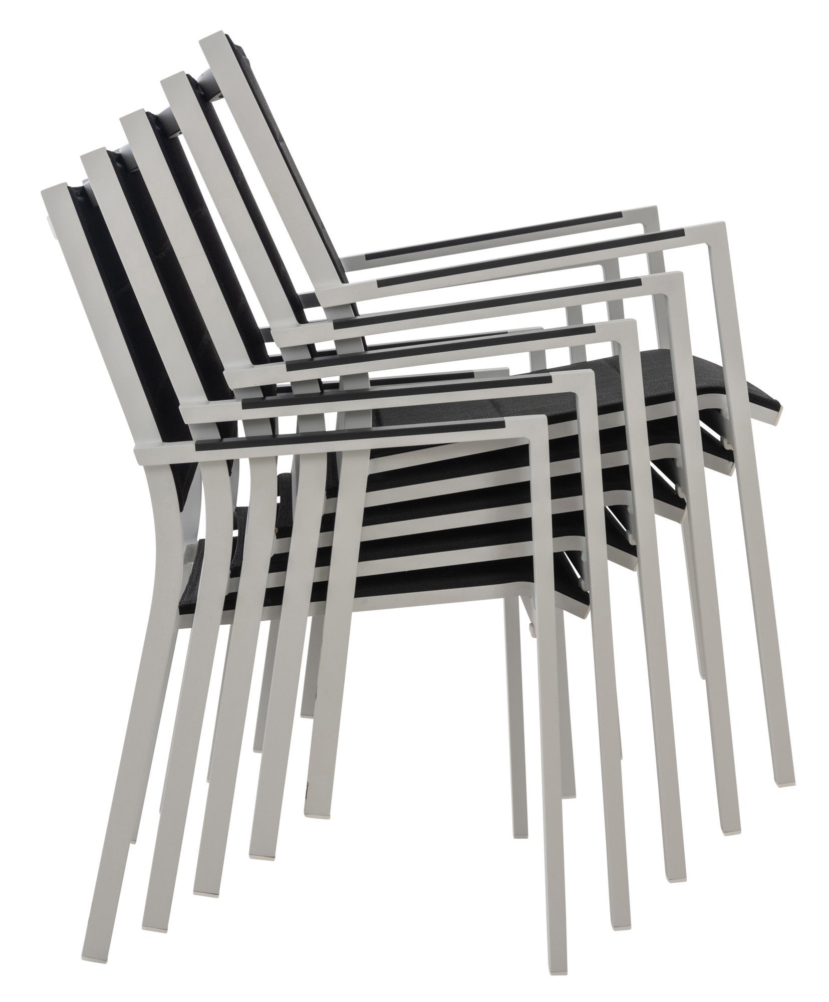 CLP Stapelstuhl Stapelstuhl Jones, Aus Aluminium mit Mikrofaserbezug