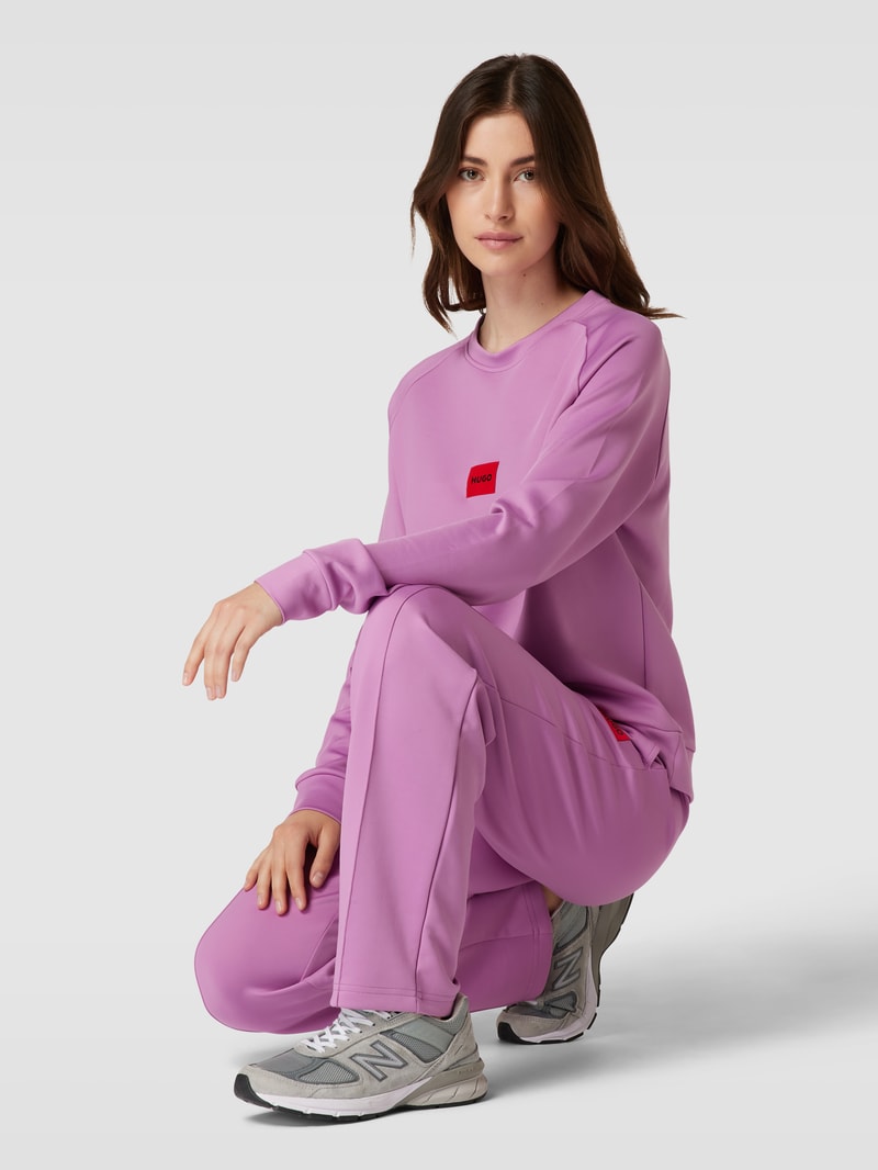 Sweatpants mit elastischem Bund in lila