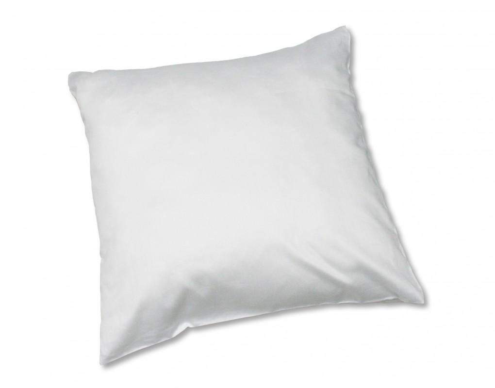 Kinzler Baumwoll-Satin Kissenhülle Uni 2x 40/40 cm, Farbe weiss
