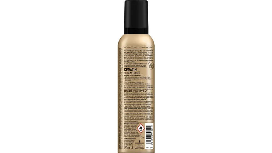 syoss Schaumfestiger Keratin Haltegrad 4 250 ml