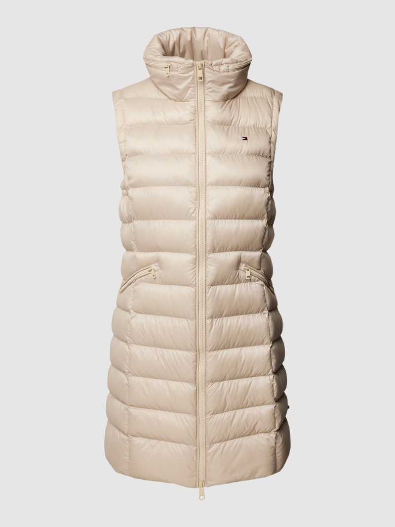 Steppweste mit Kapuze Modell 'GLOBAL' in beige