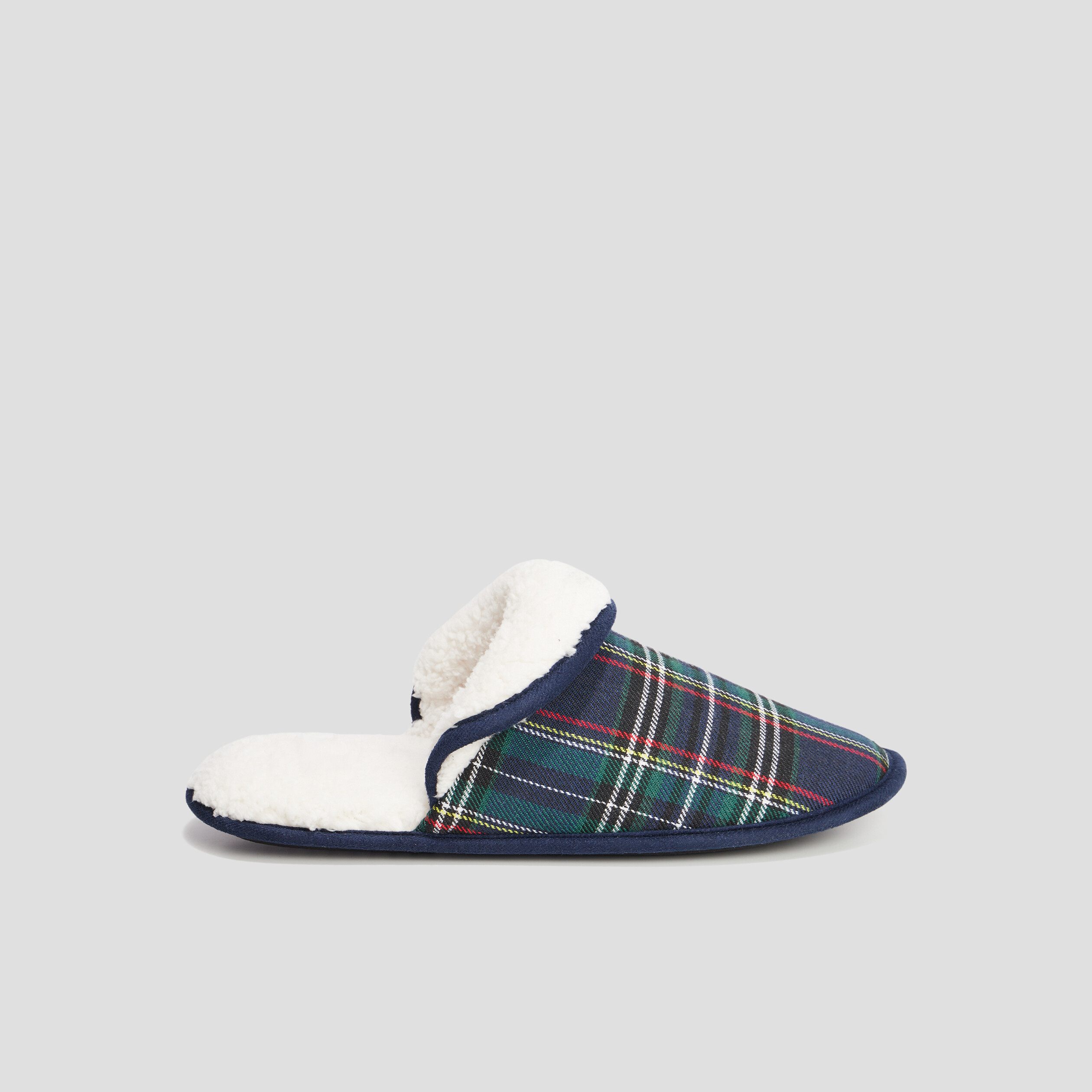 Chaussons mules avec revers multicolore homme | La Halle
