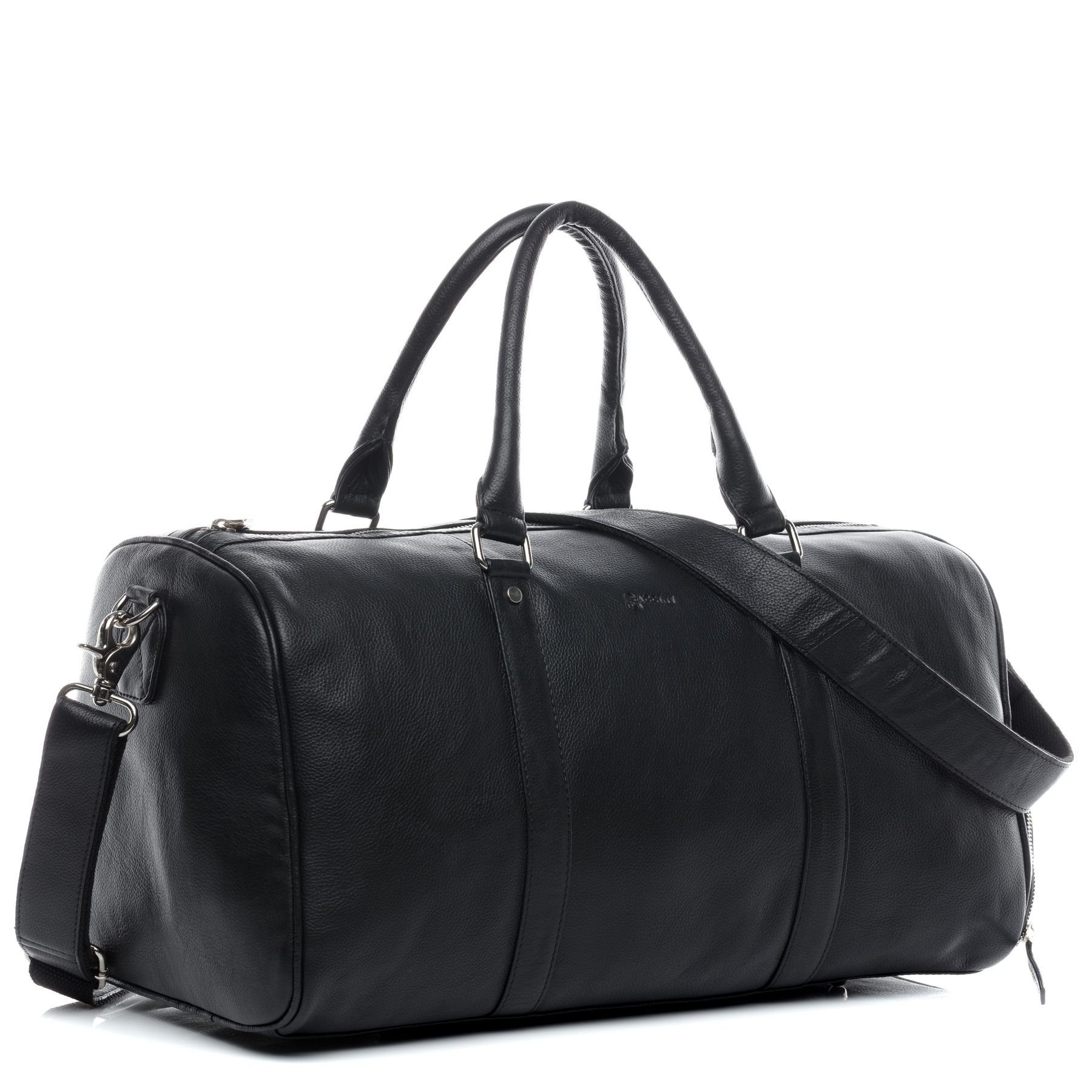 BACCINI Reisetasche Leder Weekender Unisex FLORIAN, Echtleder Reisegepäck für Damen & Herren, Sporttasche XL schwarz