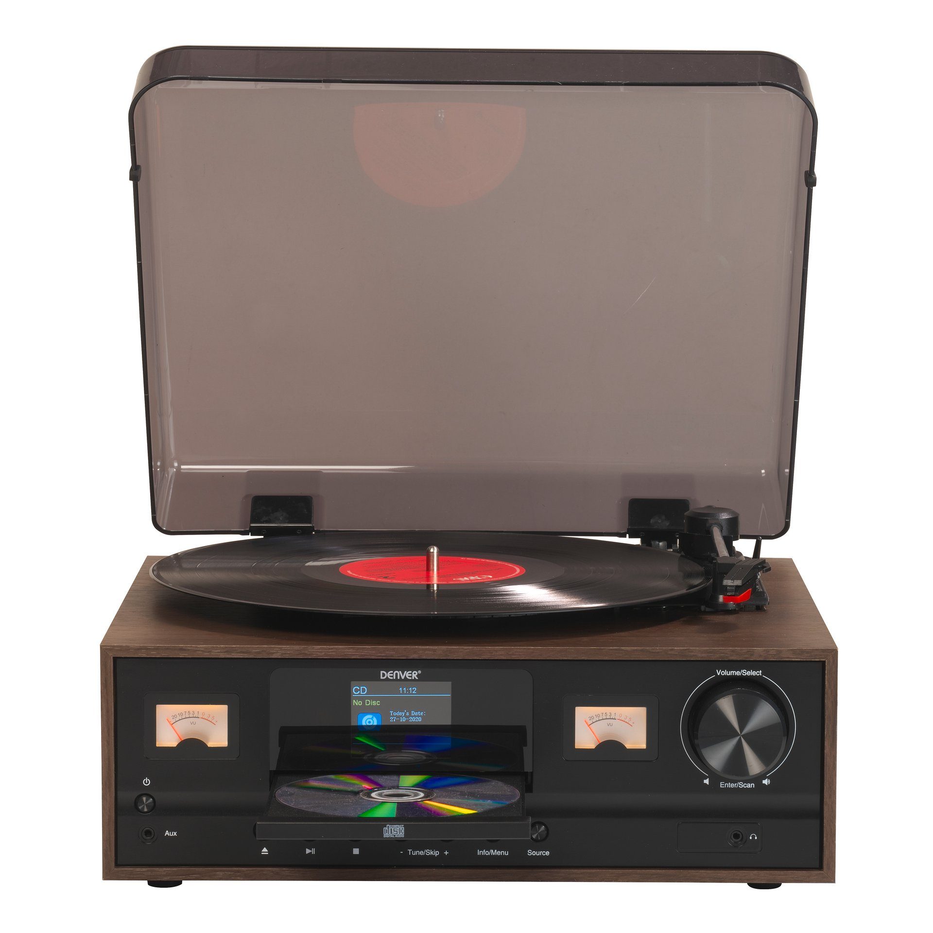 Denver Denver Retro Musiksystem MRD-52 DARKWOOD Plattenspieler