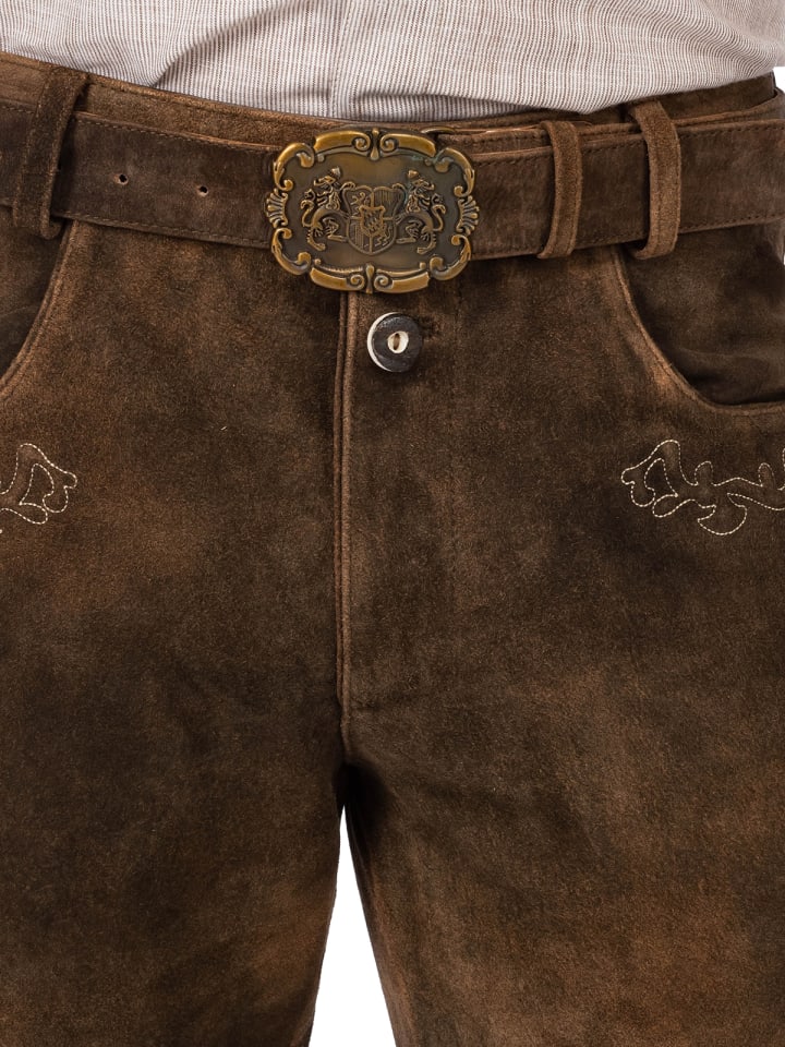 Almsach Lederhose HE1051 in dunkelbraun günstig kaufen 60