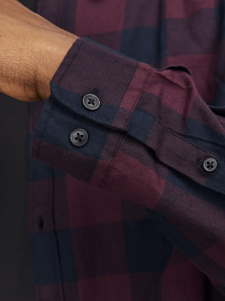 JACK & JONES PLUS Karohemd in Port Royale günstig kaufen