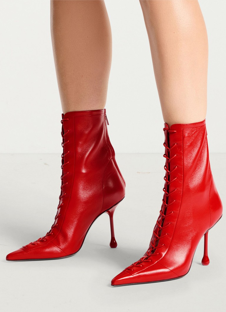 Jimmy Choo  Scarlett 95 enkellaarsje van lamsleer